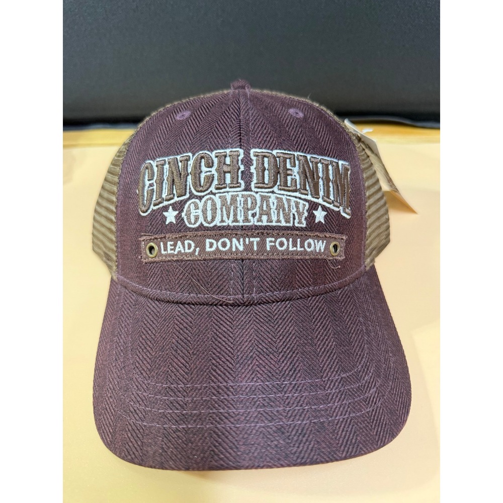 NEW‎ Cinch Denim Company Trucker Hat "Lead Don't Follow" Adjustable